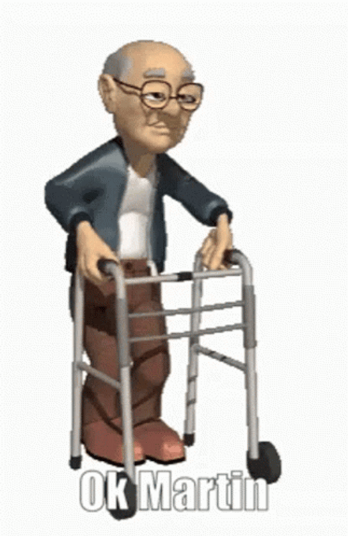Ok Martin Old Man Walking   GIF