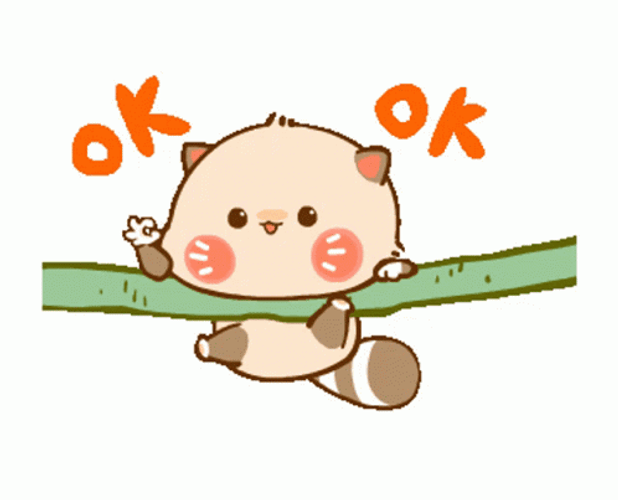 Ok Meme Hanging Raccoon Cute Sticker GIF