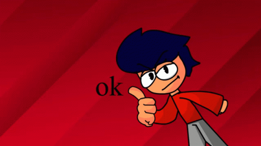 Ok Meme Thumbs Up Animation Swaying GIF