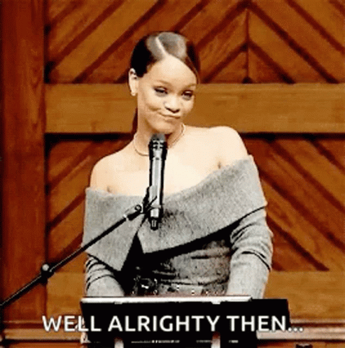 Okay Then Rihanna Flip Hair GIF