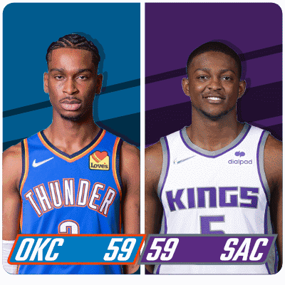 OKC And Kings Basketball Players GIF