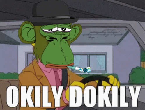 Okily Dokily Ned Flanders With Pepe Ape Head GIF
