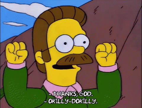 Okily Dokily The Simpsons Ned Flanders Big Hand GIF