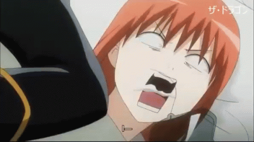 Okita Sougo Choking Kagura Gintama GIF