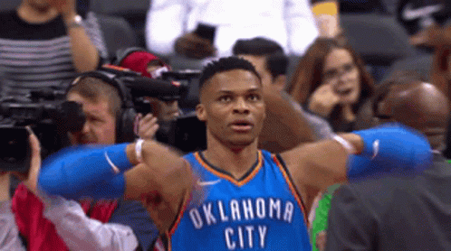 Oklahoma City Basketball Player Before Crowd GIF