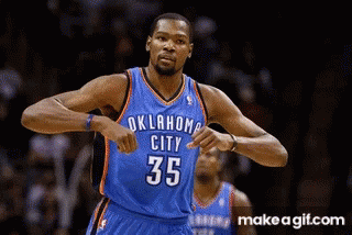 Oklahoma City Basketball Player Number 35 GIF