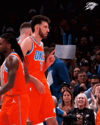 Oklahoma City Thunder Player Number 7 Giving Peace Sign