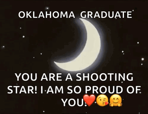 Oklahoma Graduate You Are A Shooting Star So Proud Of You GIF