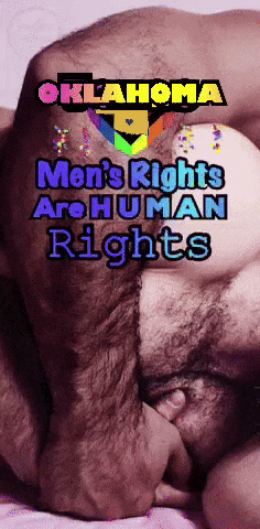 Oklahoma Men 'S Rights Are Human Rights Written On A Poster GIF