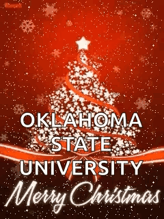Oklahoma State University Christmas Card With Tree