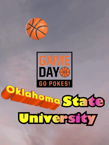 Oklahoma State University Game Day Poster With Basketball