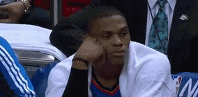 Oklahoma Thunder Buddy Bored Russell Westbrook GIF