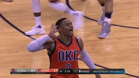Oklahoma Thunder Buddy Cheering Fans Up GIF