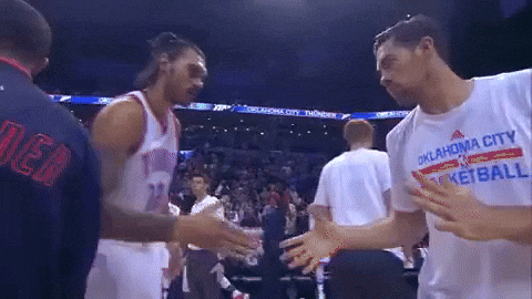 Oklahoma Thunder Buddy Hand Shake GIF