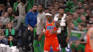 Oklahoma Thunder Buddy Jumping Inside Court GIF