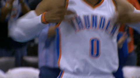 Oklahoma Thunder Buddy Russell Westbrook All Out Energy GIF