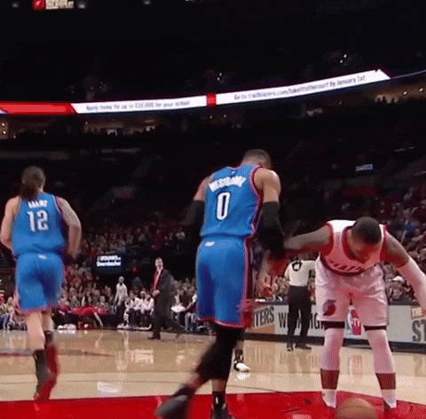 Oklahoma Thunder Buddy Russell Westbrook Being Silly GIF