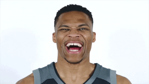 Oklahoma Thunder Buddy Russell Westbrook Big Laugh GIF