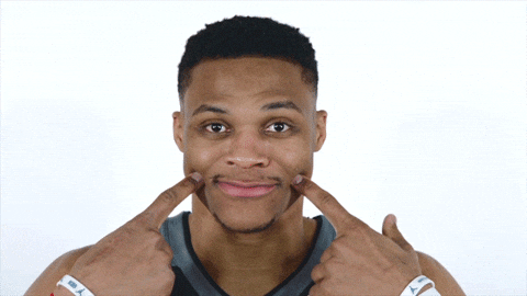Oklahoma Thunder Buddy Russell Westbrook Big Smile GIF