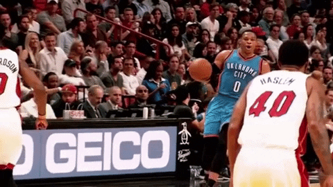 Oklahoma Thunder Buddy Russell Westbrook Built Tough GIF