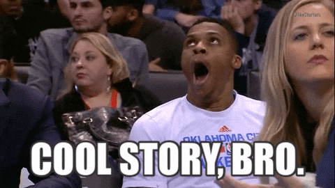 Oklahoma Thunder Buddy Russell Westbrook Cool Story Bro GIF