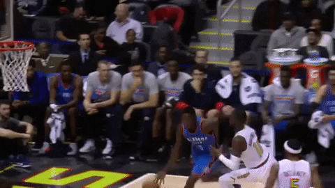 Oklahoma Thunder Buddy Russell Westbrook Dunk GIF