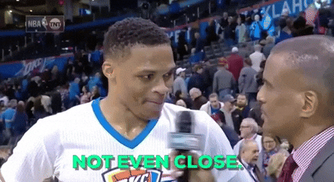 Oklahoma Thunder Buddy Russell Westbrook Not Even Close GIF