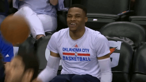 Oklahoma Thunder Buddy Russell Westbrook Playful GIF