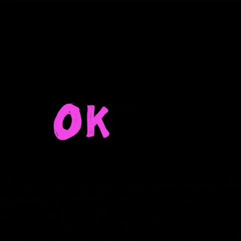 Okurrr Typography On Black Background GIF