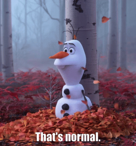 Olaf Frozen Thats Normal Autumn GIF