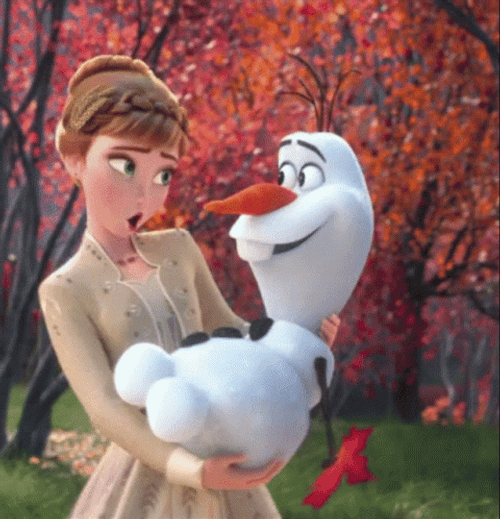 Olaf Anna Sweet Hug GIF