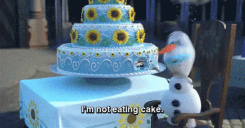 Olaf Cake Happy Birthday GIF