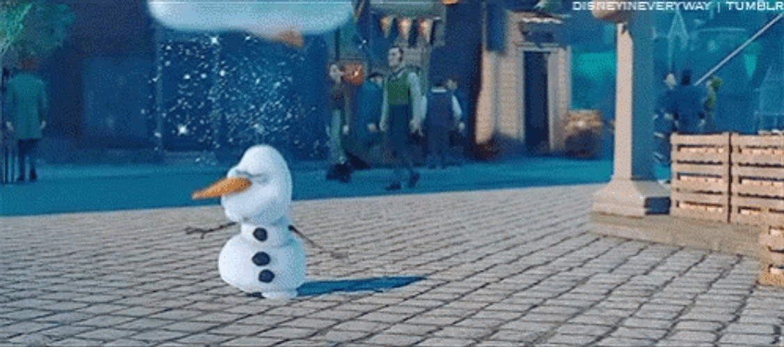 Olaf Frozen Jumping Happily GIF
