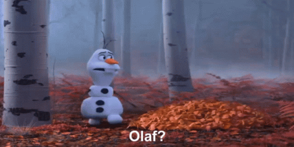Olaf Frozen Looking Around GIF