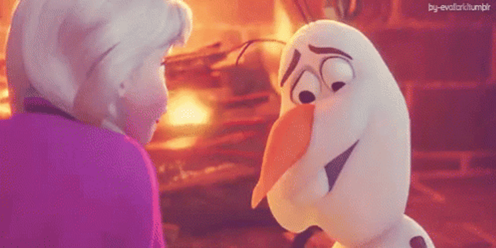 Olaf Frozen Melting Face GIF