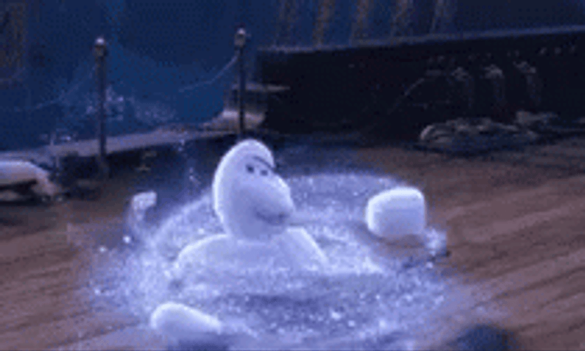 Olaf Frozen Transformation GIF