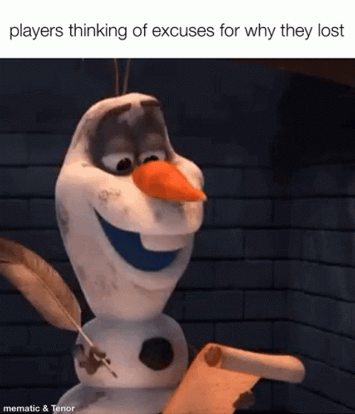 Olaf Listing Excuses GIF