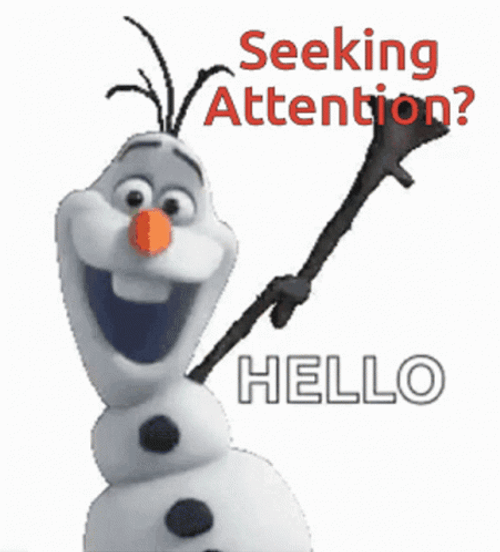 Olaf Seeking Attention GIF