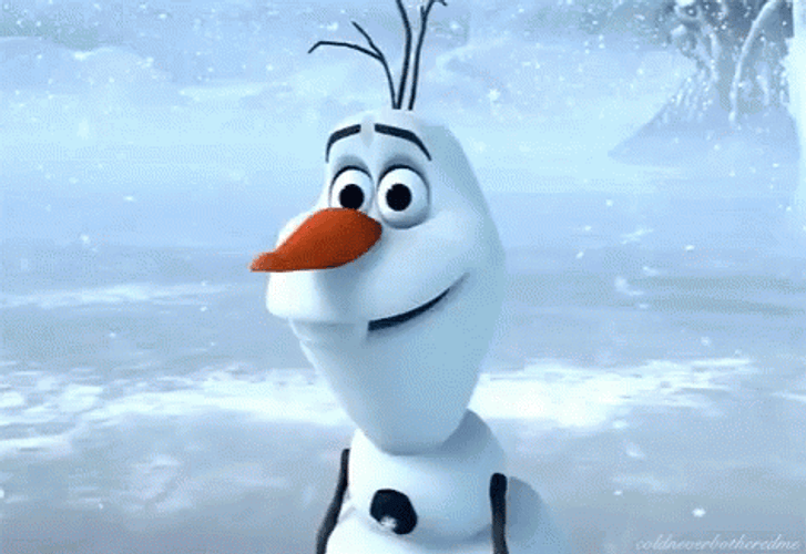 Olaf Snowman Pulling His Head GIF