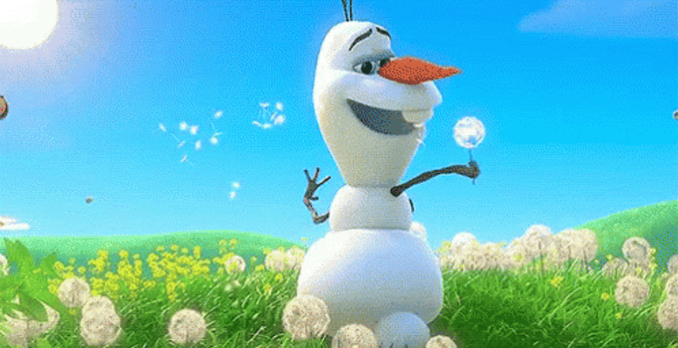 Olaf Summer Flower Dance GIF