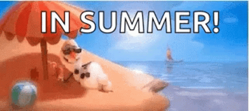 Olaf Summer Sunbathing GIF