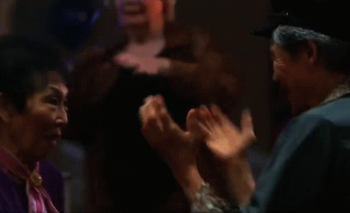 Happy Old People Having A Party GIF