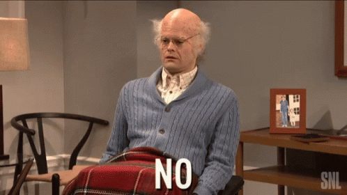 Old Bill Hader Says No GIF