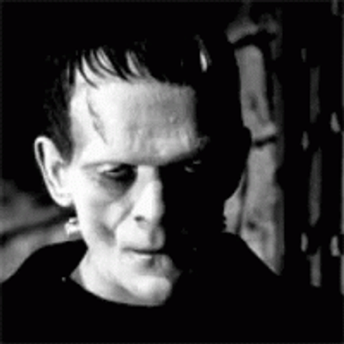 Old Frankenstein Monster Close Up Loop GIF