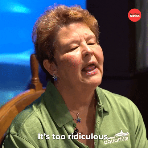 Old Girl Saying It's Too Ridiculous GIF