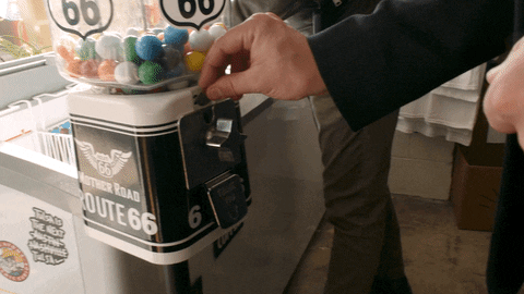 Old Gumball Vending Machine GIF