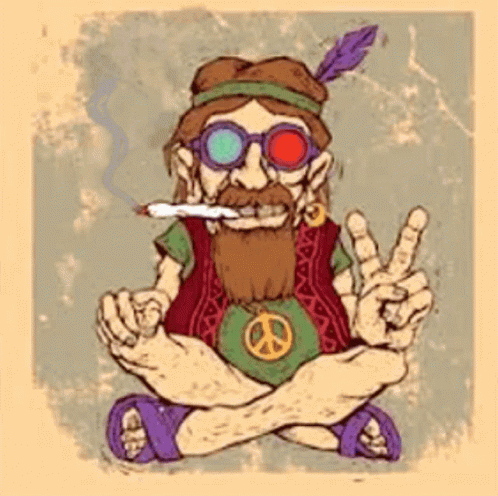 Old Hippie Chilling GIF