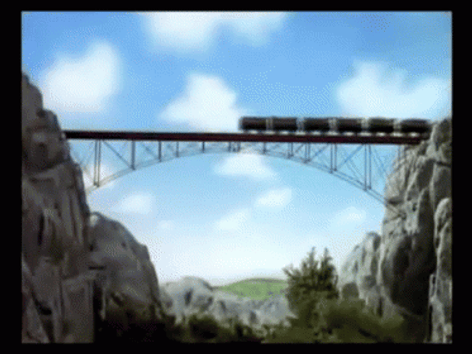 Old Iron Bridge Thomas Train Crash GIF