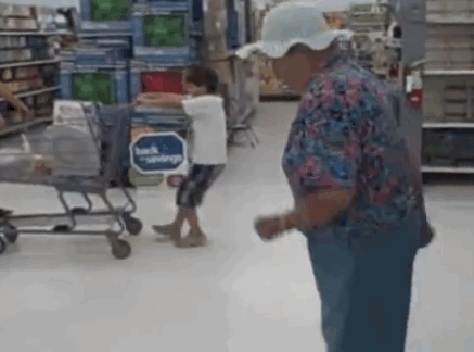 Old Lady Boomer Dancing In Walmart GIF