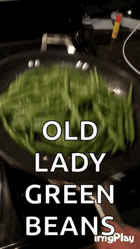 Old Lady Cooking Green Beans